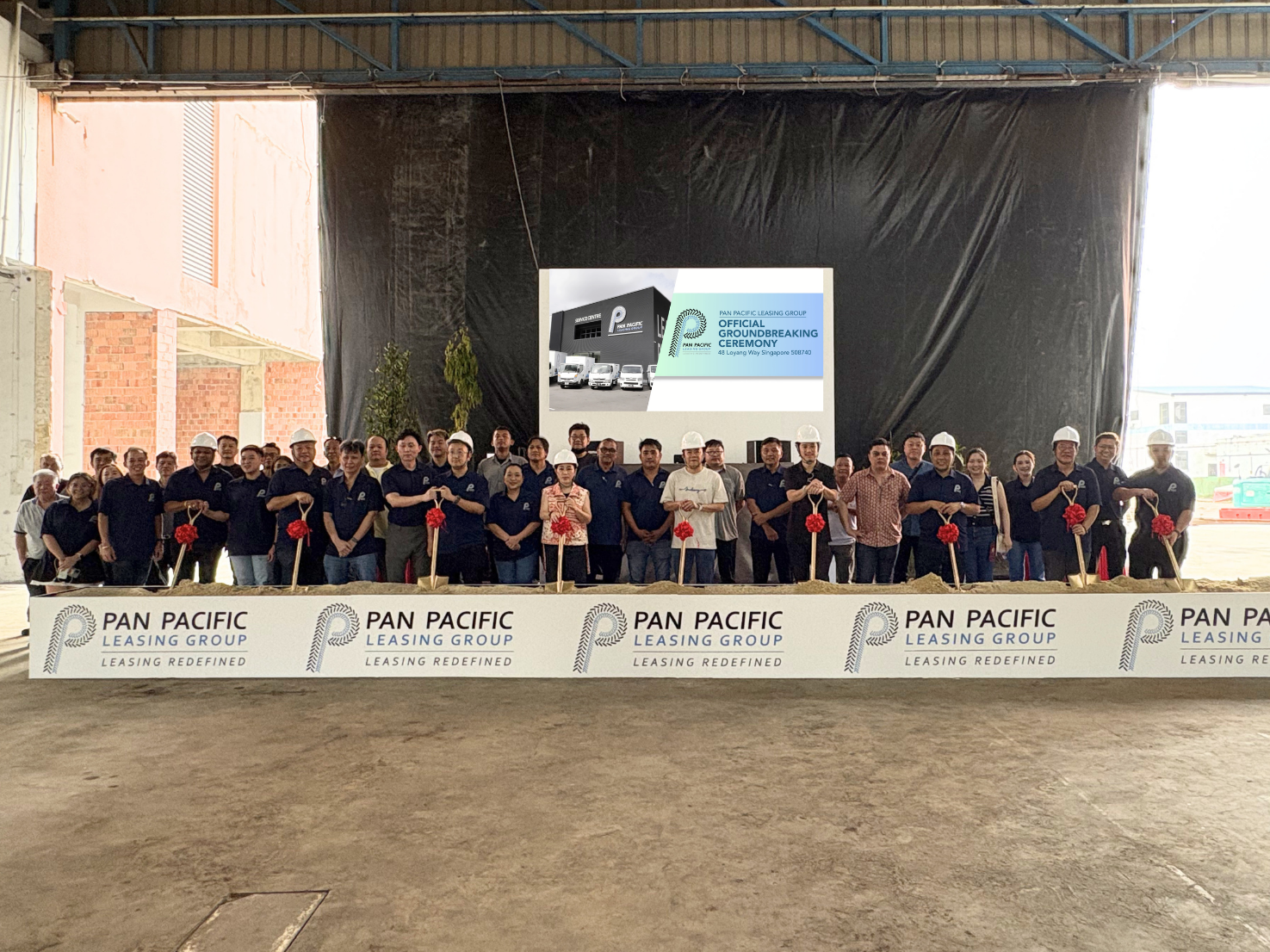 Pan Pacific Leasing breaks ground on a new 160,000 sq ft integrated fleet hub at 48 Loyang Way