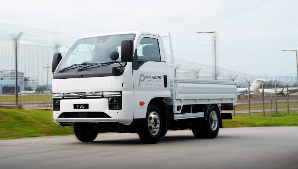 BYD T35 electric truck in Singapore for urban delivery and logistics